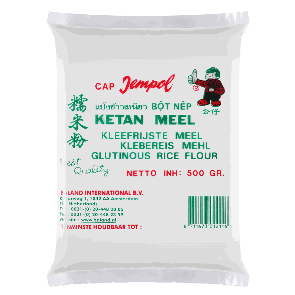 แป้งข้าวเหนียว (ส่งออก) — 500 g · Cap Jempol (Ketan Meel)