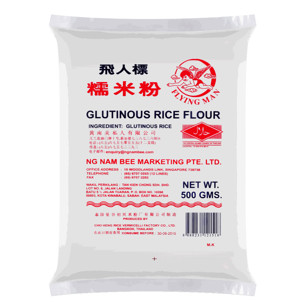 แป้งข้าวเหนียว (ส่งออก) — 500 g · Flying Man (飛人標)