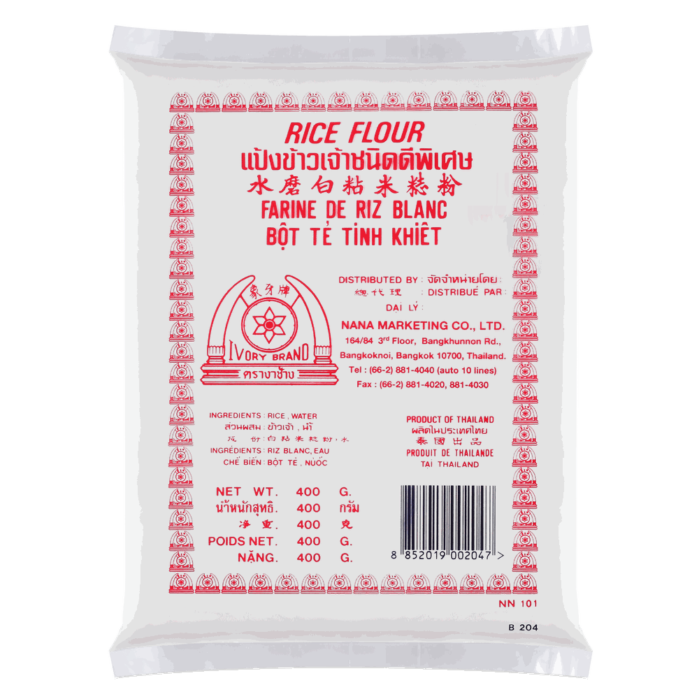 แป้งข้าวเจ้า (ส่งออก) — 400 g · ตรางาช้าง (Ivory Brand)