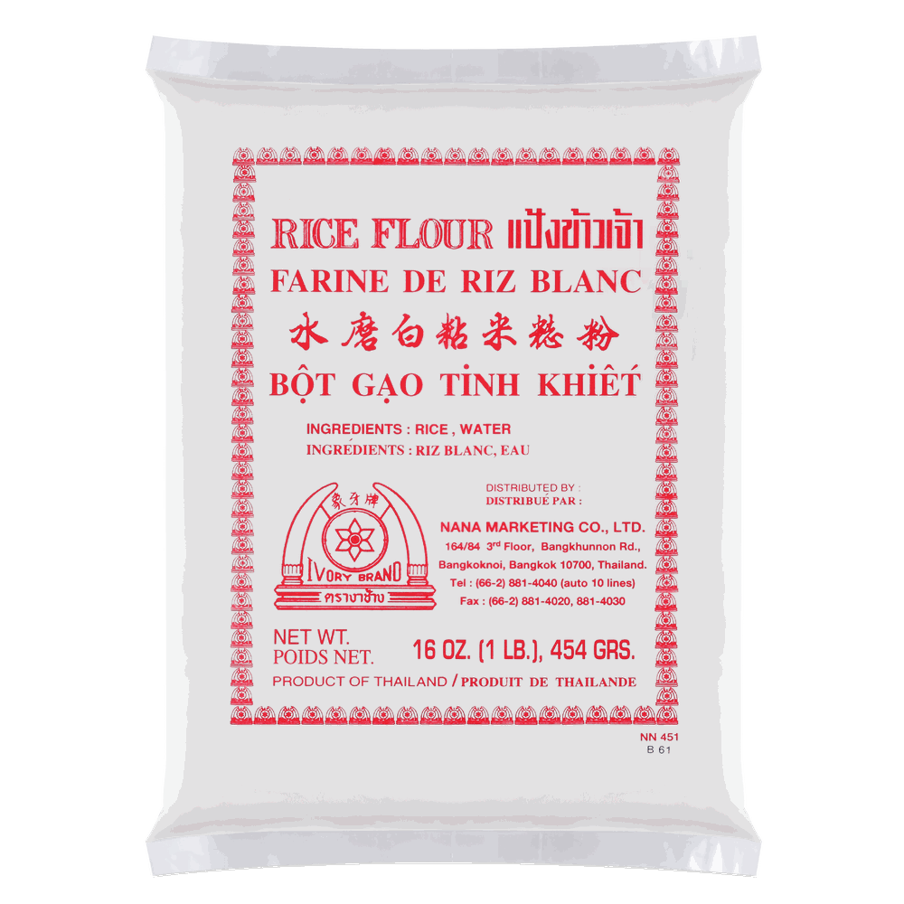 แป้งข้าวเจ้า (ส่งออก) — 454 g · ตรางาช้าง (Ivory Brand)